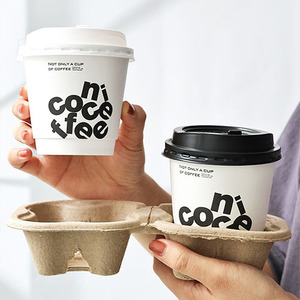 Vasos de Café Desechables de Doble Pared Ecológicos de 12oz, 16oz y 20oz con Tapa y Logotipo Personalizado - Product Image 4