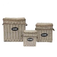 Panier de rangement en osier tressé de grande taille, personnalisé, durable, pour le bureau à domicile, pour organiser les fournitures de bureau