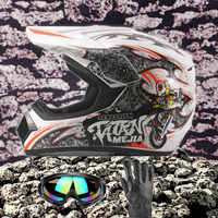 Casque de moto intégral professionnel en ABS, neuf, pour VTT, moto tout-terrain, descente, VTT DH, avec masque, gants et lunettes