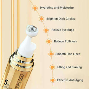 Crème Contour des Yeux Bio Anti-Âge à la Caféine et à l'Aloe Vera – Éclaircissante, Anti-Cernes, Anti-Poches, Anti-Rides, Raffermissante et Hydratante – Pour Tous Types de Peau - Product Image 3