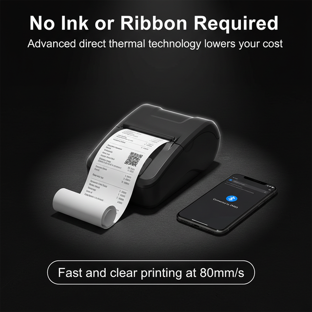 Mini Portable Printer Wireless BT Printer for Mobile Phone Android Ios Supermarket Pos Retail SystemThermal Printer ZM03