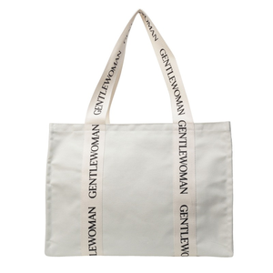 Offre spéciale <span class=keywords><strong>sac</strong></span> à provisions <span class=keywords><strong>de</strong></span> luxe avec logo surdimensionné personnalisé toile coton bande poignée lettres imprimées logo personnalisé - Product Image 3
