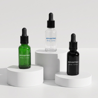 Bouteille en verre ronde de 30 ml avec compte-gouttes, à prix d'usine, inviolable, pour les soins de la peau et les cosmétiques liquides