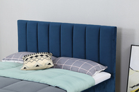 Lit double de style moderne Willsoon Lit design en bois massif pour la maison Tissu doux avec cadre en bois