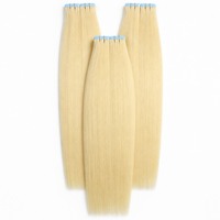 Extensioni per capelli con nastro adesivo di grado professionale per saloni, morbide sulla pelle, delicate sui capelli, texture naturale, 100% Remy, in capelli umani.