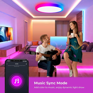 Lámpara de <span class=keywords><strong>Techo</strong></span> LED Inteligente RGBCW con Certificación ETL, Control por WIFI, Compatible con Alexa y Google Home, Panel de Luz Empotrado de 28W para Dormitorio - Product Image 5