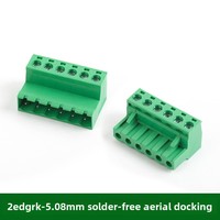 Connecteur de bornier aérien Bonico 2EDGRK-5.08mm sans soudure, 2 broches, ignifuge, mâle-femelle, impédance 50 1