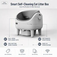 Produkt # 001 - Vollautomatische Katzentoilette mit Selbstreinigung, WLAN-App-Steuerung und Geruchsneutralisierung für Maine Coon OEM
