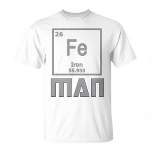 Camiseta con tabla periódica, elemento Fe, hierro, ciencia, matemáticas, camiseta para hombre - Product Image 2