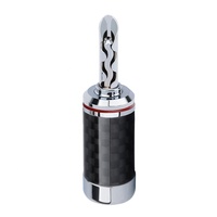 Connecteur banane pour haut-parleur, 5mm, en cuivre, rhodium plaqué, Fiber de carbone