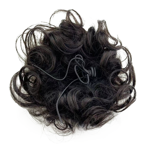 Chignon désordonné en cheveux humains pour une queue de cheval haute et volumineuse, avec cordon de serrage, idéal pour l'hiver - Product Image 5