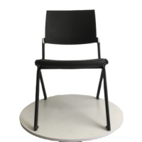 Chaise d'entraînement pliable noire en plastique PP pour étudiants