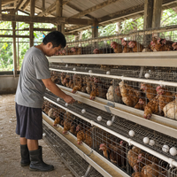 Cage à œufs pour poules pondeuses de type A pour élevage en batterie de poulets de chair et pondeuses