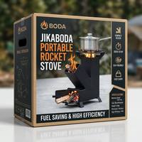 Poêle à bois et charbon multi-combustibles de marque Jikaboda, avec tiroir à cendres extractible, cuisinière portable pour intérieur, balcon, camping en plein air