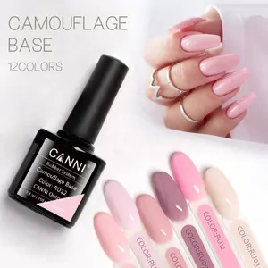 CANNI 7.3ml Rubber Base Color Nail Gel Polish Esmaltes 12 Colors 7.5ml Baby Pink Nude Color Uv Jelly Camouflage UV LED Varnish
