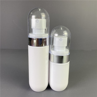 Flacon cosmétique en plastique blanc, 40 ml, 60 ml, 80 ml, flacon pompe rond en PET, flacon pulvérisateur à fine brume