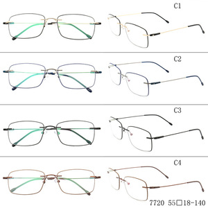 Kính mắt cận thị gọng titan không viền cao cấp, tròng kính chống ánh sáng xanh 1.61, có độ - Product Image 4