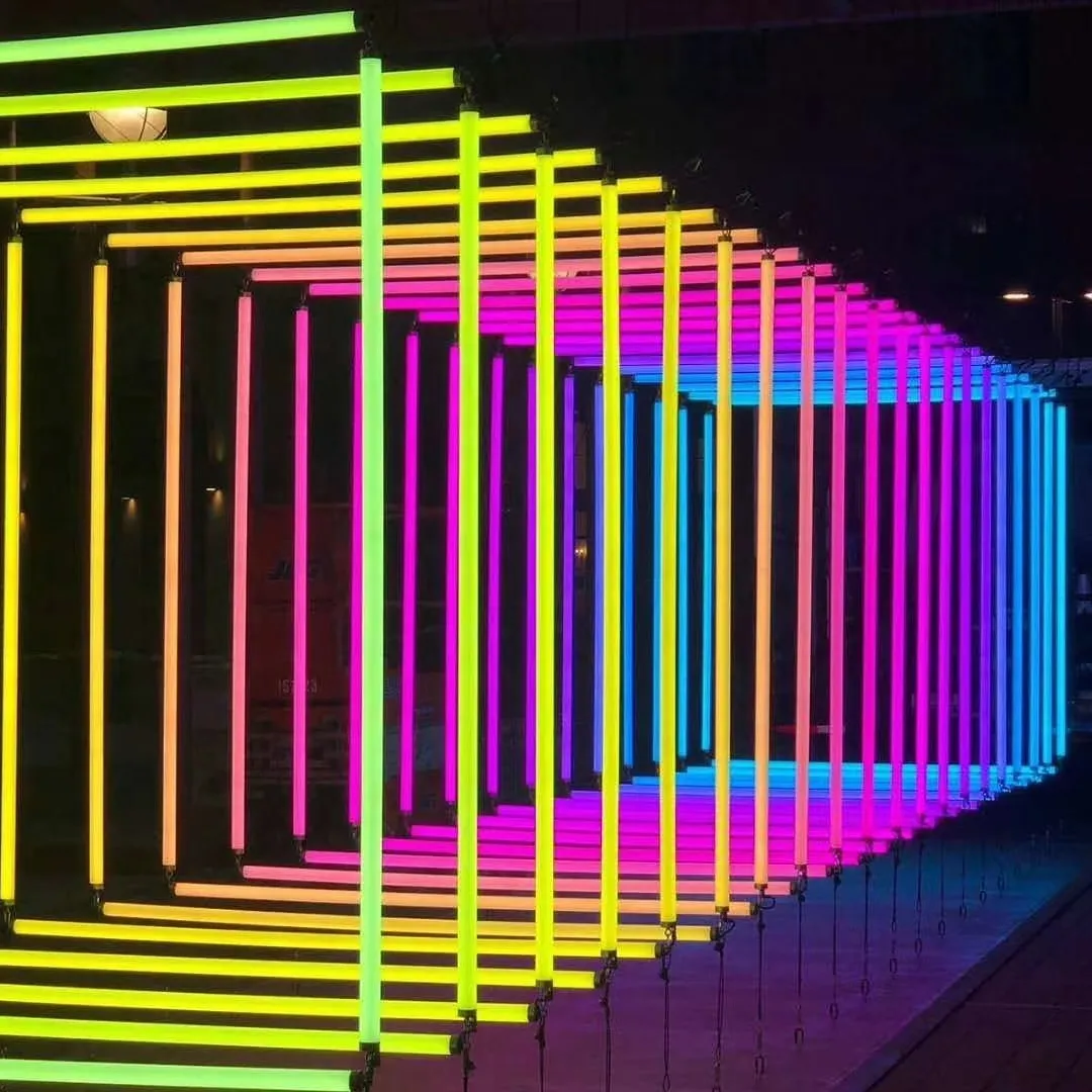 LED 360 degree tube full color exhibition night city decoration high brightness fashion show club party pub light