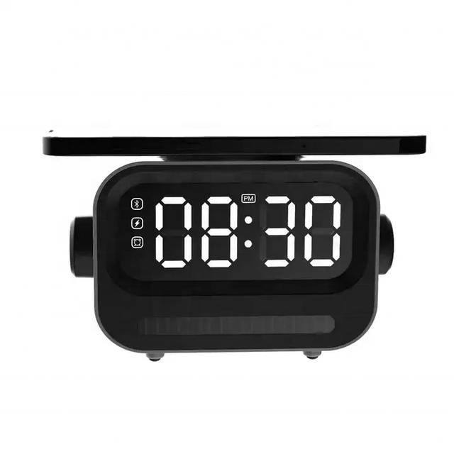 Trending Product New Gadgets 2023 RGB Light Wireless Charger 3in1 With Alarm Clock and High Sound Quality Wireless Speaker