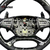 YTcarbon pour Genesis G80 20-24, pièces automobiles, accessoires intérieurs de voiture, style racing, volant personnalisé en fibre de carbone véritable avec LED