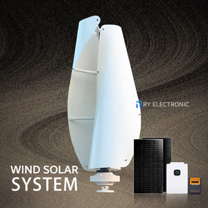 Aerogenerador de Eje Vertical de Baja Velocidad RY, Sistema de Generación de Energía Solar de 5KW, Velocidad de Arranque del Viento de 1.3m/s, Uso Doméstico - Product Image 1