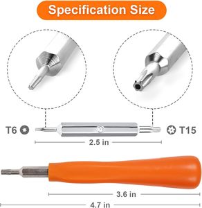 Destornillador para videoportero con puntas de doble extremo y mango, destornillador Torx T6 y T15 de repuesto para modelos de videoportero Ring - Product Image 4