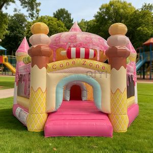 Château gonflable commercial pour enfants, idéal pour les fêtes de filles, avec thème crème glacée - Product Image 1