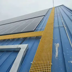 Pannello superiore del tetto solare BRISTAR 38*38mm grp maglia pedonale passerella in fibra di vetro grata FRP passerella solare