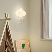 Lampe murale crème vent nouveau dessin animé créatif forme animale spectre complet LED protection des yeux garçons et filles chambre lampe de chevet