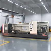 Torno CNC Horizontal de Bancada Plana CK61100 con Control GSK, Trifásico 380V, Diámetro Máximo 1000mm, para Mecanizado de Metales