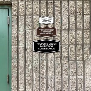 Sleek 24HR Video Property Stickers, marcadores <span class=keywords><strong>de</strong></span> seguridad para residencias, almacenes, garajes, locales comerciales - Product Image 3