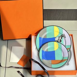 New European Luxury Horse Pattern Porcelain <b>Dinner</b> Plate and <b>Dinner</b> <b>Set</b> - Product Image 2