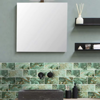 Ventes chaudes Carreaux autocollants en marbre blanc Motif métro Imperméables Auto-adhésifs Mosaïques pour l'intérieur