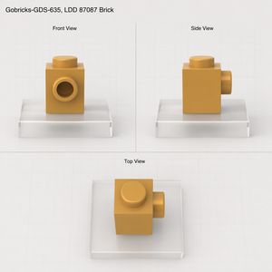 โกบริกส์ LDD ชิ้นส่วน 87087 บล็อกพิเศษ 1x1 พร้อมปุ่มยึดด้านเดียว ตัวต่อ GDS-635 ขายส่งอุปกรณ์ตัวต่อสำหรับ MOC - Product Image 1