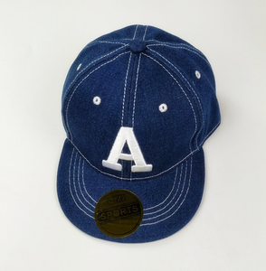 Cappello di jeans in Denim blu rotondo con struttura di alto profilo a 6 pannelli ricamati su misura all'ingrosso - Product Image 2