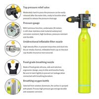 Vanne de sécurité pour bouteille d'oxygène de plongée professionnelle 0,5 L, construction en aluminium, design portable pour haute pression – Ventes directes usine