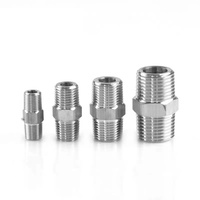 Raccords de tuyauterie hexagonaux à double ferrule en acier inoxydable WZ 201 304 316, raccords mâles filetés NPT BSPT DIN
