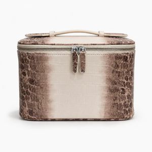Premium PU Leather Women's Bag Gradient-effect Crocodile Texture Top-Handle Tote Bag Stylish <b>Makeup</b> Storage Handbag - Product Image 1