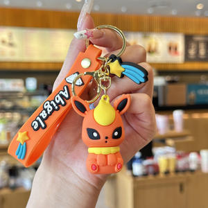 Pikachu Pokémon sevimli karikatür tasarım silikon telefon ve anahtarlık cüzdan peluş anahtarlık - Product Image 3