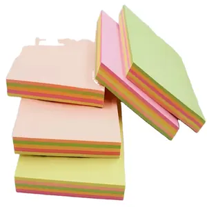 Note adesive personalizzate di alta vendita 3x3 pollici 100 fogli Per Pad 5 colori Note autoadesive facili Post Memo Pad