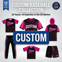Maillot de baseball personnalisé avec ruban rose de sensibilisation au cancer du sein, uniforme d'équipe sublimé, maillot de baseball à rayures, ensemble complet personnalisé