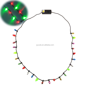 Accessori per collane di lampadina natalizia alla rinfusa, coloratissimo bagliore 3D Xmas collane a bulbo decoro, 3 modalità di luce collana decoro - Product Image 1