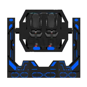 كراسي حركية لملاهي الواقع الافتراضي على شكل قطار الملاهي، مقعدين، سينما 9D للواقع الافتراضي لمراكز ألعاب الواقع الافتراضي - Product Image 6