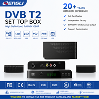 Décodeur TNT DVB-T2 OEM H264 FTA MPEG4 WIFI EPG HD 1080P Dual Core Boîtier TV Numérique DVB-T2