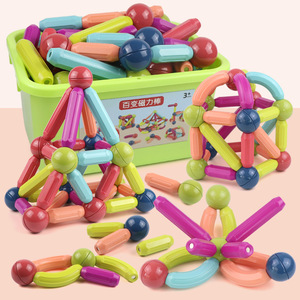 Oem trẻ em Đồ chơi giáo dục 3D khối xây dựng nam châm dính bóng thiết lập thân cây gạch từ đồ chơi - Product Image 6