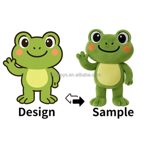 Juguetes de Peluche de Rana Personalizados, Lindos Peluches de Animales <span class=keywords><strong>Coqui</strong></span>, Muñecos Rellenos de Algodón PP, Fabricante OEM ODM - Product Image 1