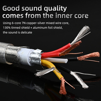 Cable de Alimentación ATAUDIO HIFI de Seis Núcleos para DIY, Conexión Coaxial para Micrófono y Monitor, Cable a Granel