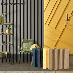 Goodson — Grille fustisée moderne <span class=keywords><strong>Mdf</strong></span>, panneau mural 3D en bois étanche pour maison intérieure - Product Image 3