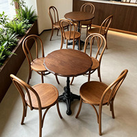 Meubles commerciaux sur mesure, hôtel, café, restaurant, table basse moderne en bois massif, chaises de bistrot en rotin