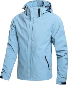 Veste d'hiver Veste d'extérieur légère <span class=keywords><strong>et</strong></span> imperméable Saison d'hiver Manteau d'extérieur à capuche solide avec boutons Veste de <span class=keywords><strong>pluie</strong></span> d'extérieur - Product Image 6